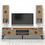 Hanah Home Samba Mueble para TV Nogal y Azul
